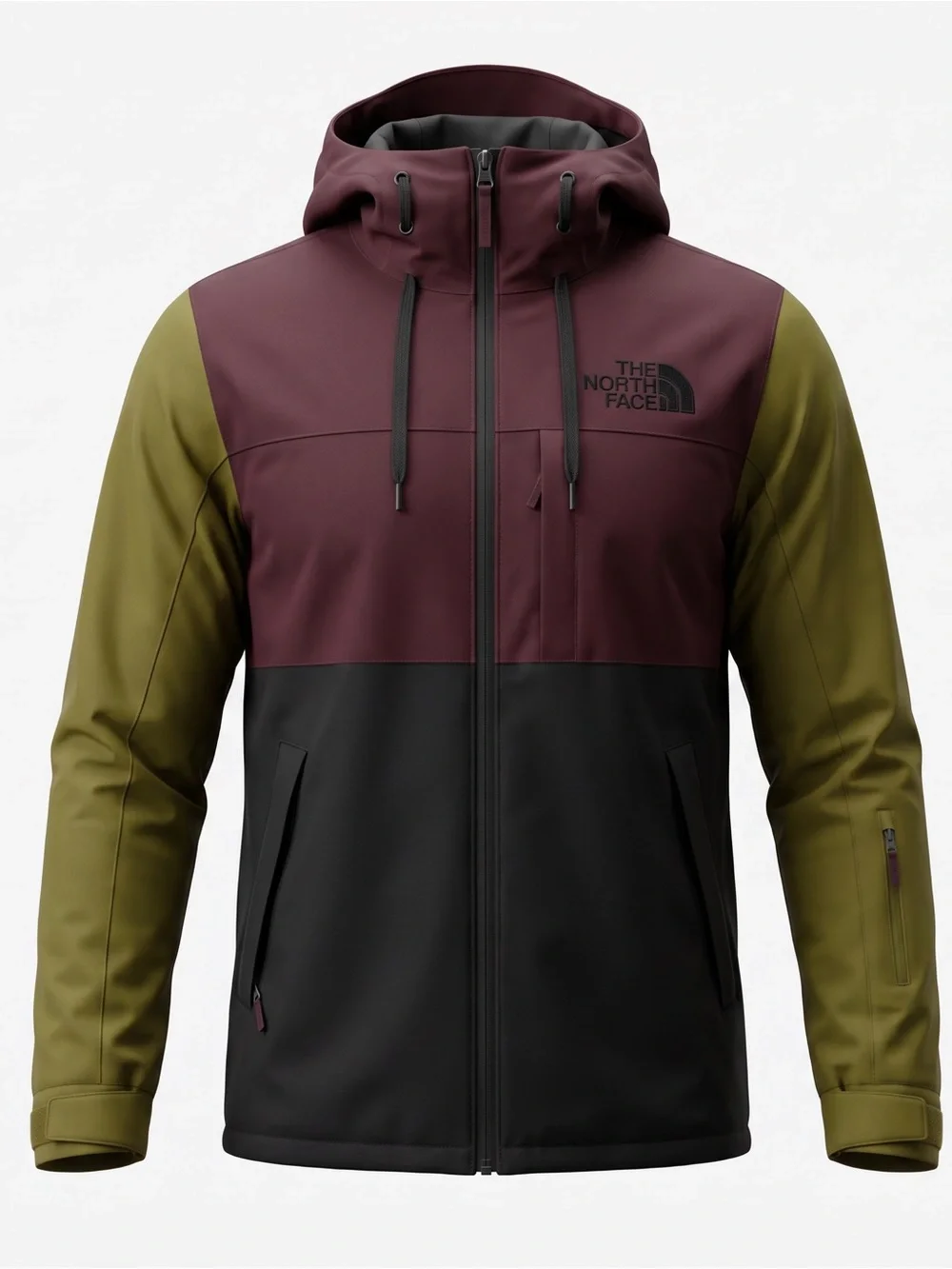 North Face Freedom Insulated Jacket Plum Olive Green Black Size XS